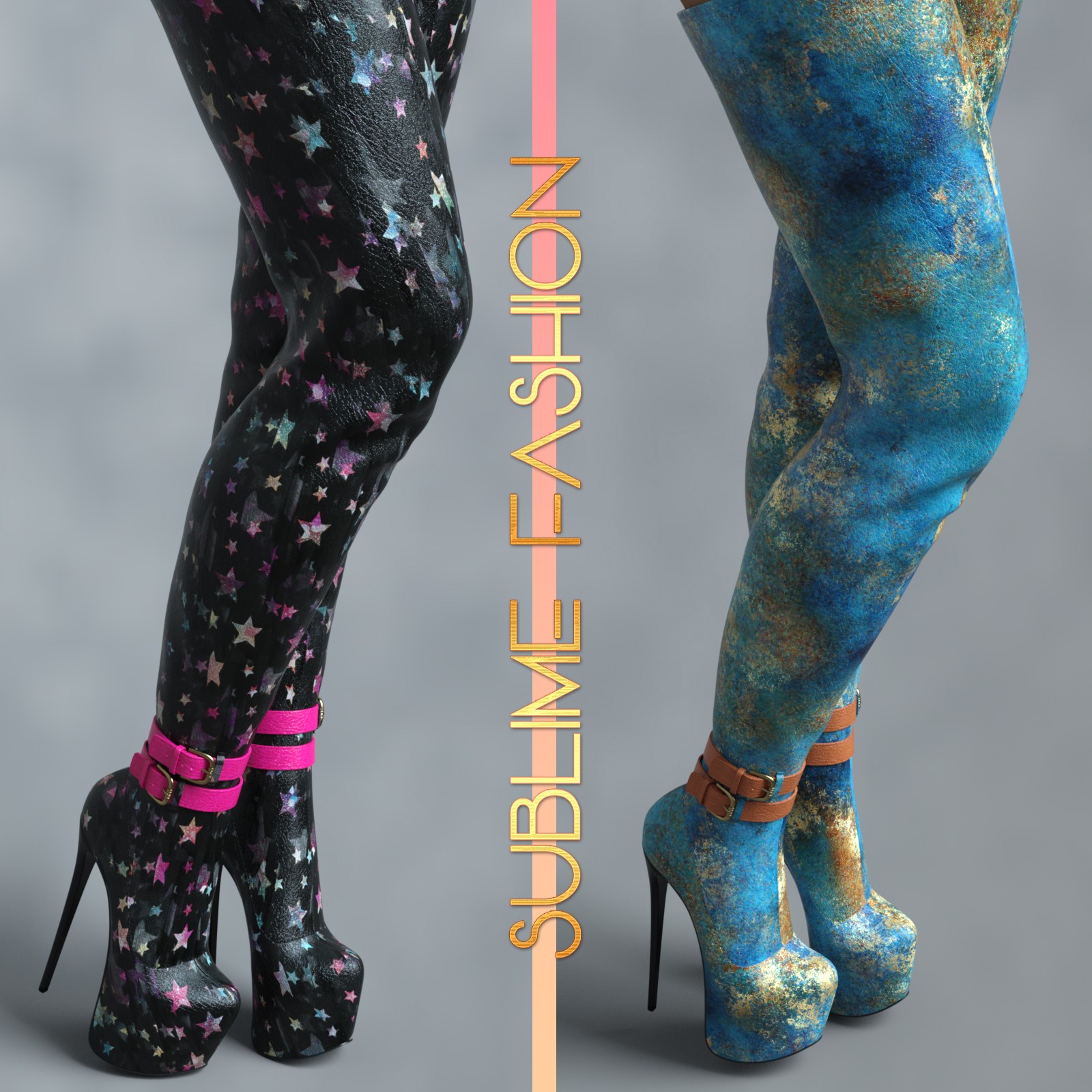 Sublime Fashion for Super Long Back Zipper Boots for G8F&G9 by devianttuna13 by N/A