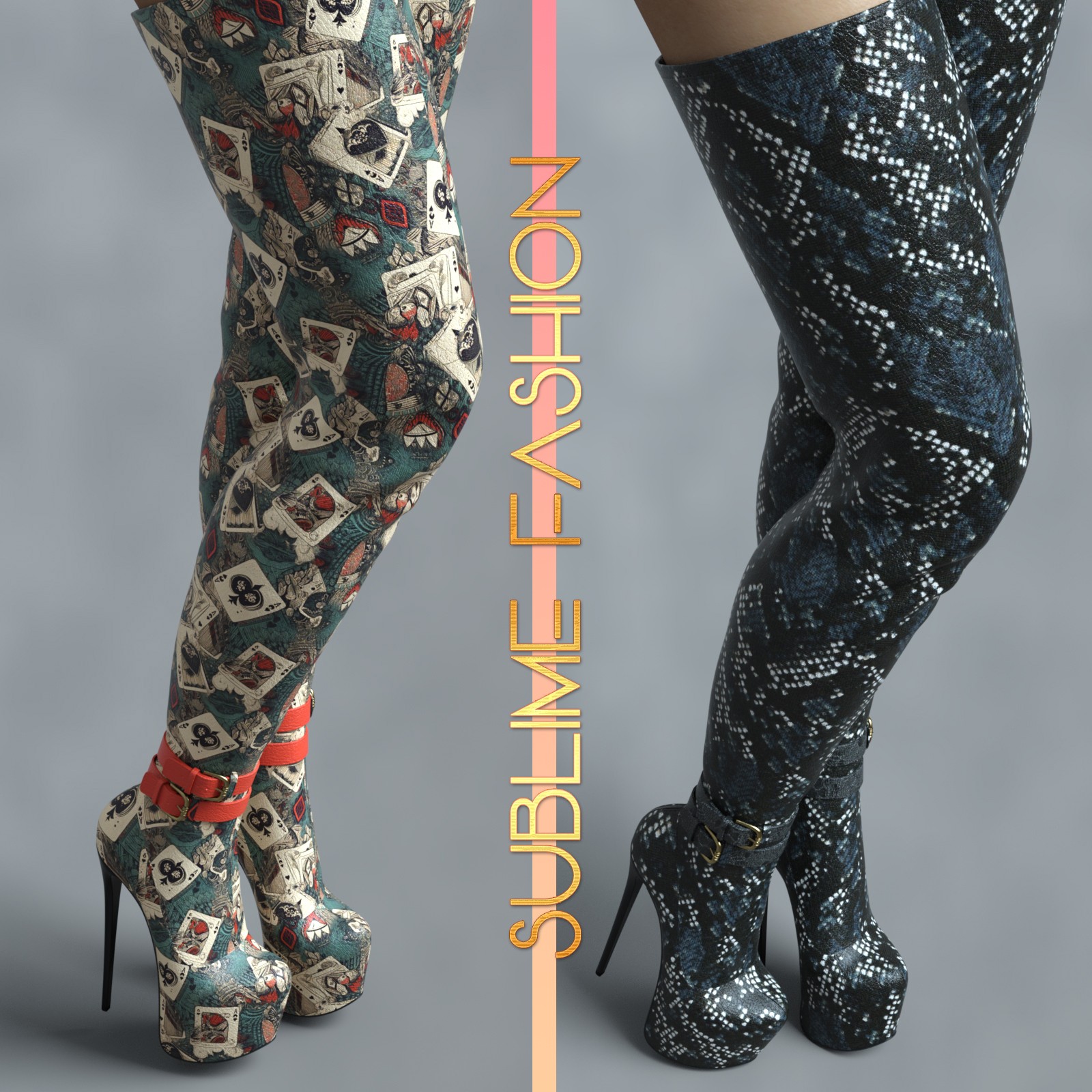 Sublime Fashion for Super Long Back Zipper Boots for G8F&G9 by devianttuna13 by N/A