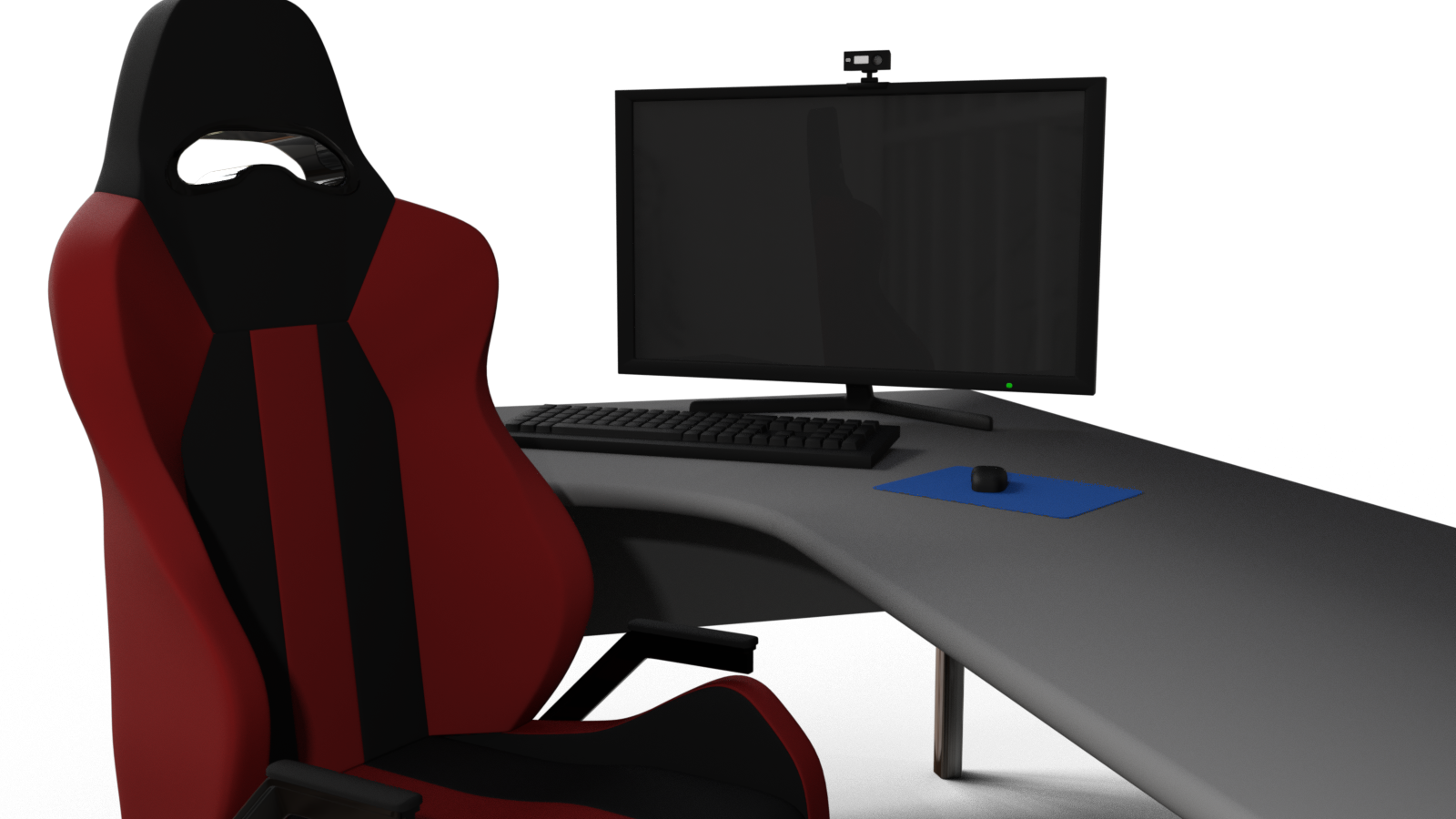 Corner desk workstaion with computer by N/A