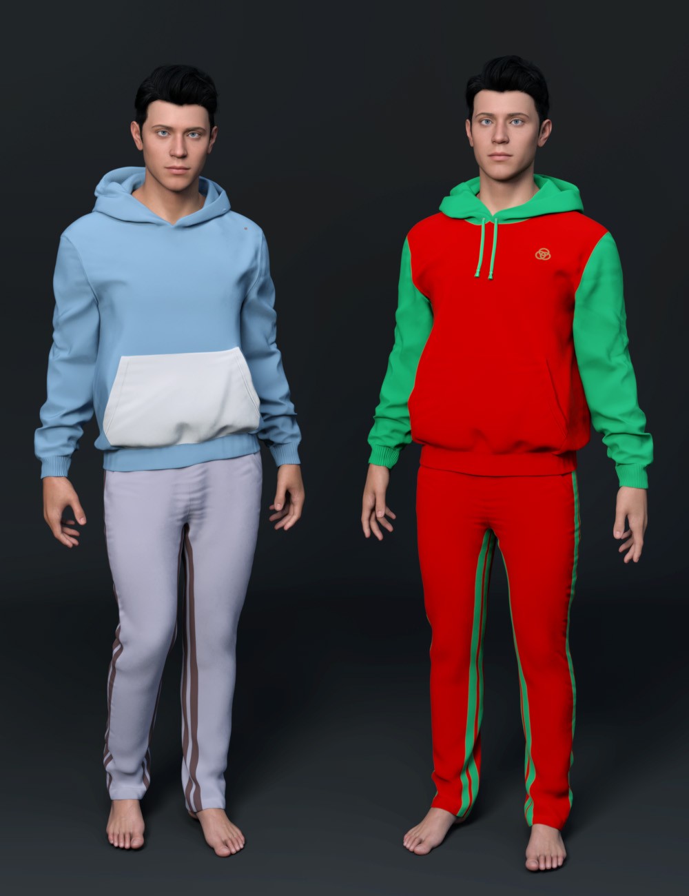 Color Block Add On for dForce Core Zone Outfit for Genesis 9 by N/A