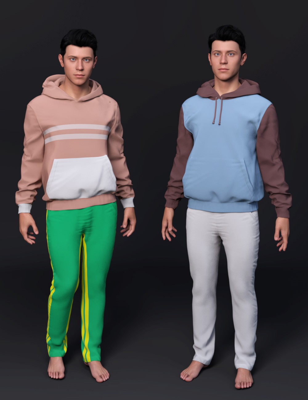 Color Block Add On for dForce Core Zone Outfit for Genesis 9 by N/A