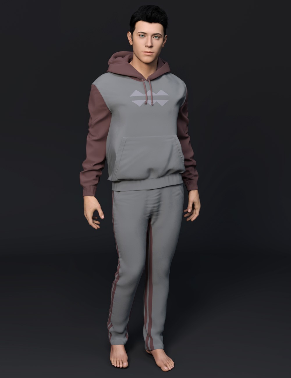 Color Block Add On for dForce Core Zone Outfit for Genesis 9 by N/A