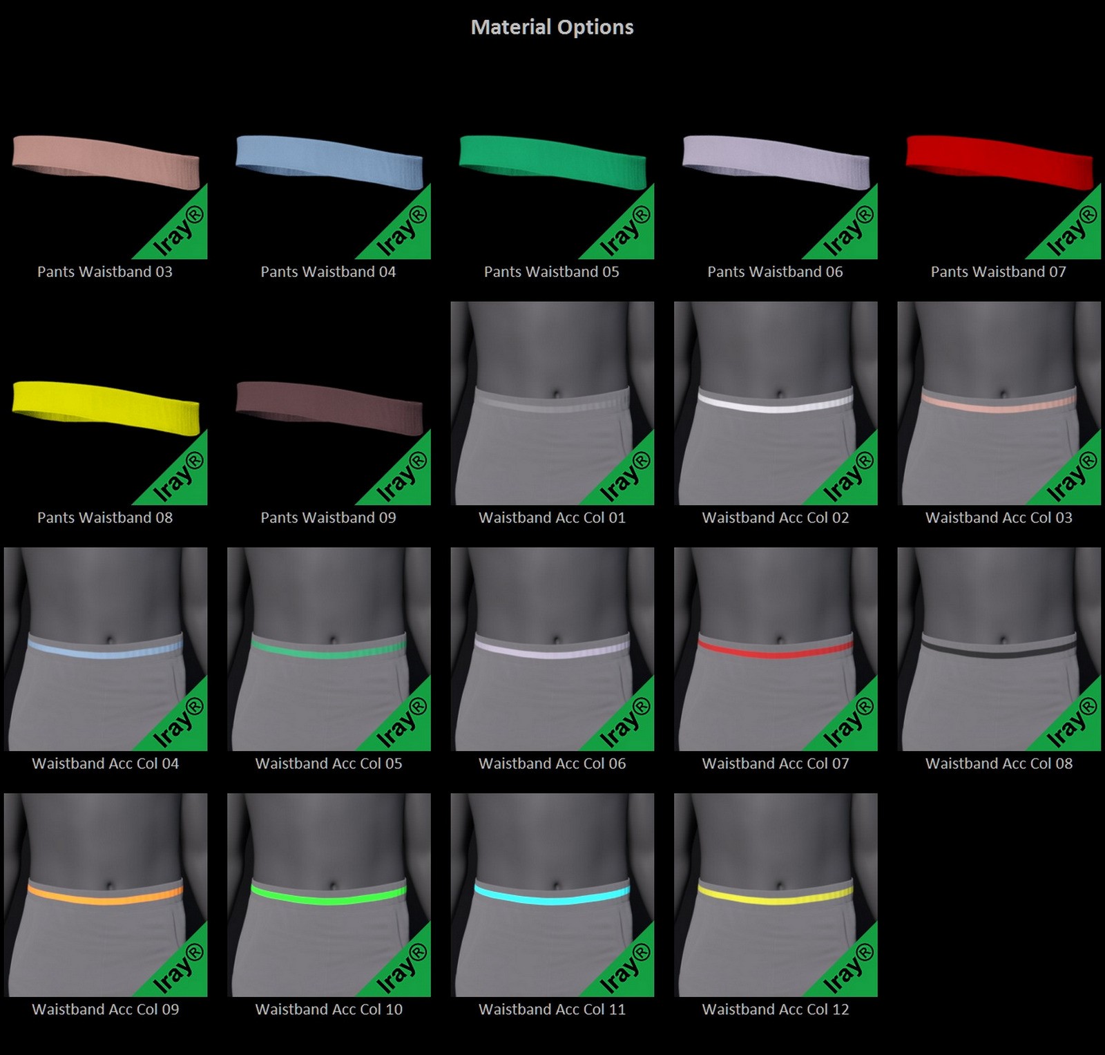 Color Block Add On for dForce Core Zone Outfit for Genesis 9 by N/A