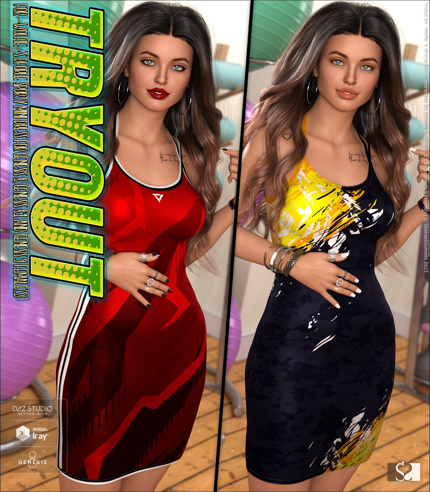 Tryout for dForce Sporty Mini Dress for Genesis 8-8.1F and G9 by N/A