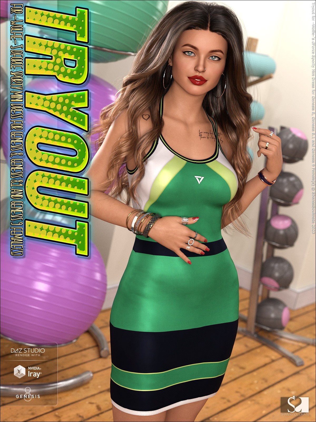 Tryout for dForce Sporty Mini Dress for Genesis 8-8.1F and G9 by N/A