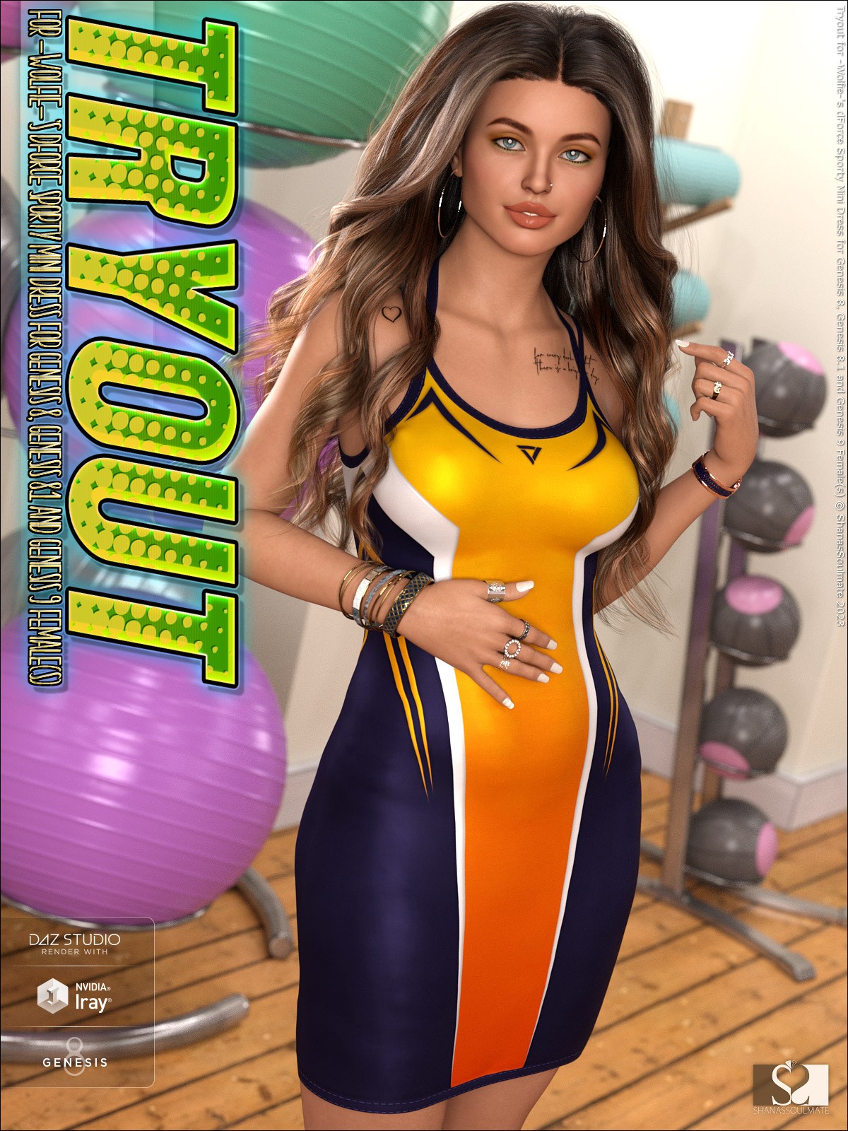 Tryout for dForce Sporty Mini Dress for Genesis 8-8.1F and G9 by N/A