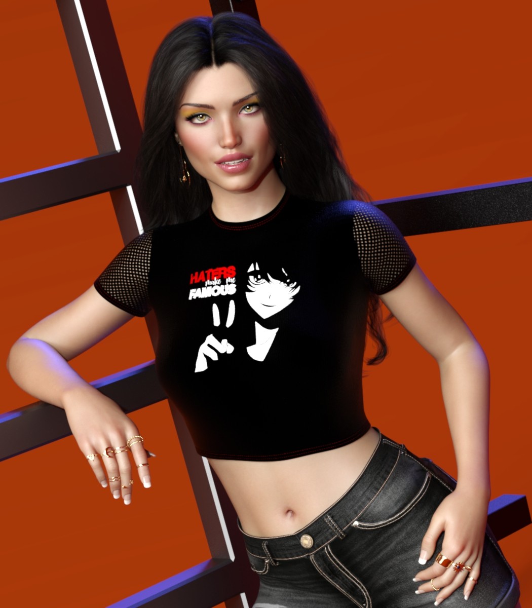 7th Ave: dForce Mesh Crop Top for G8-8.1, 9 Females by N/A