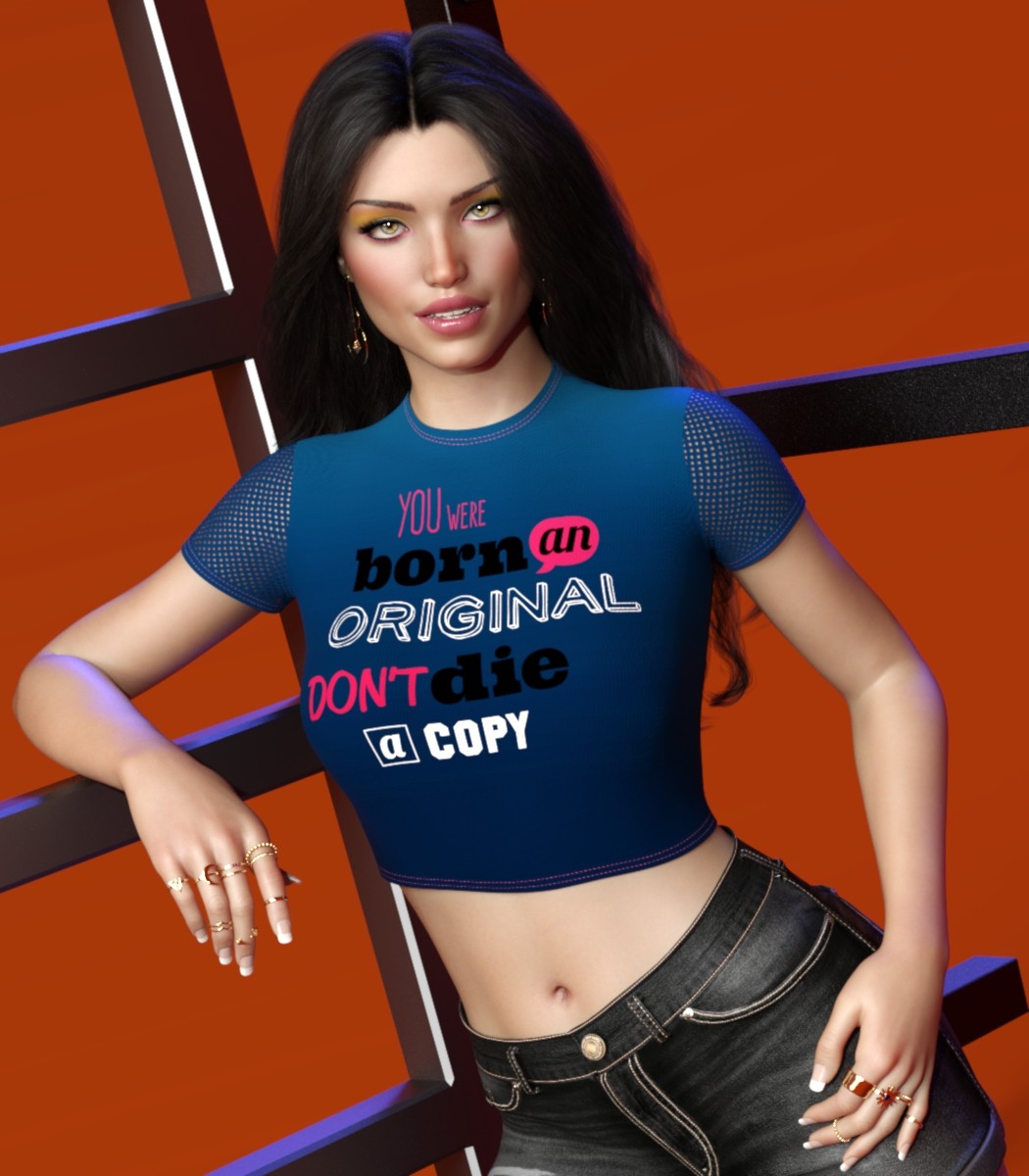 7th Ave: dForce Mesh Crop Top for G8-8.1, 9 Females by N/A