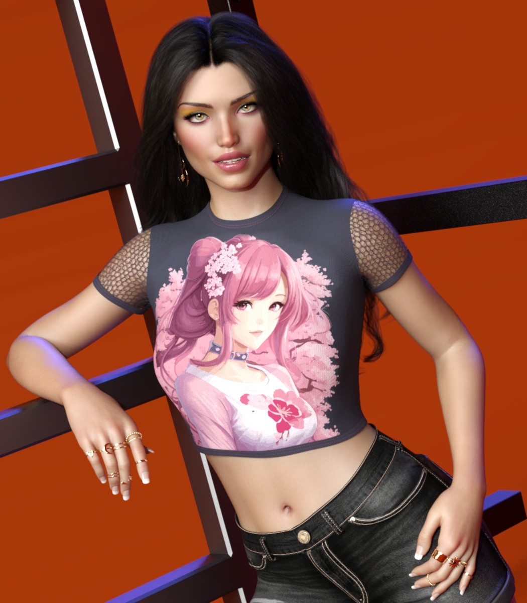 7th Ave: dForce Mesh Crop Top for G8-8.1, 9 Females by N/A