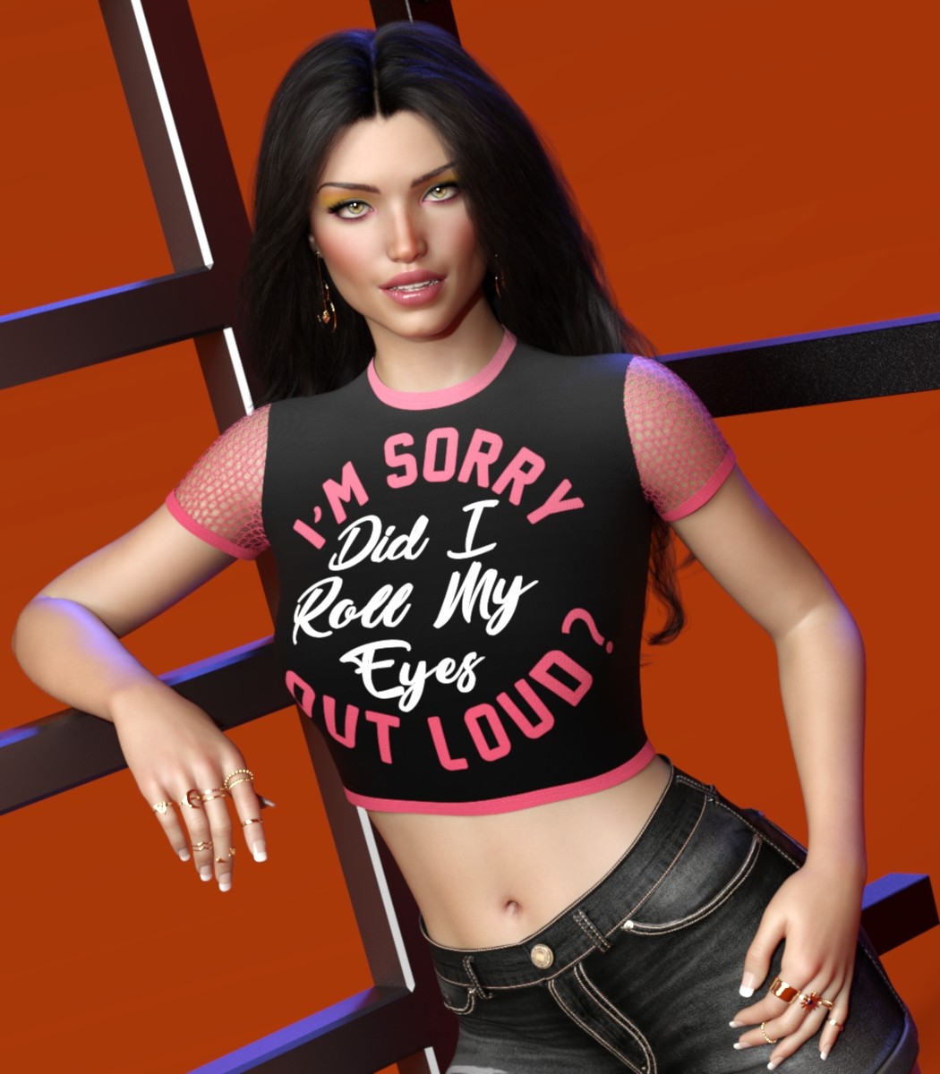 7th Ave: dForce Mesh Crop Top for G8-8.1, 9 Females by N/A
