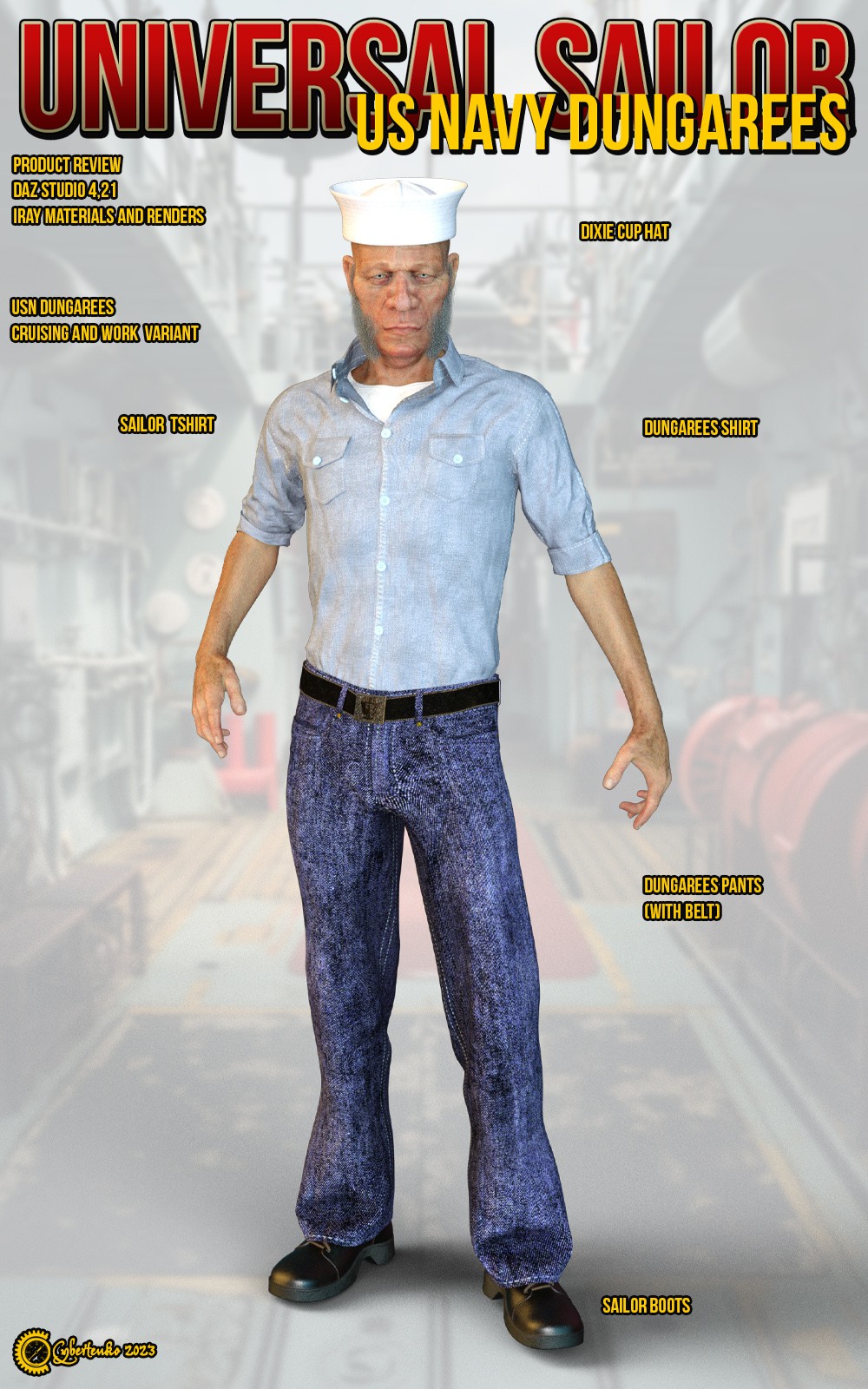 Universal Sailor US Navy Dungarees for G8M by N/A
