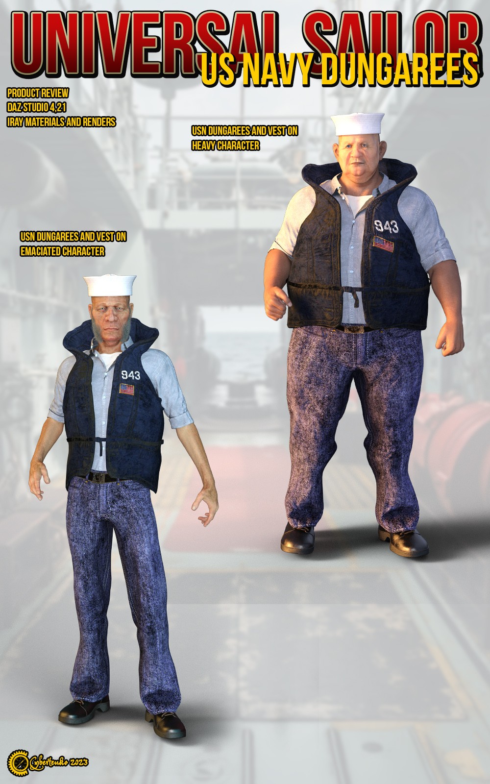 Universal Sailor US Navy Dungarees for G8M by N/A