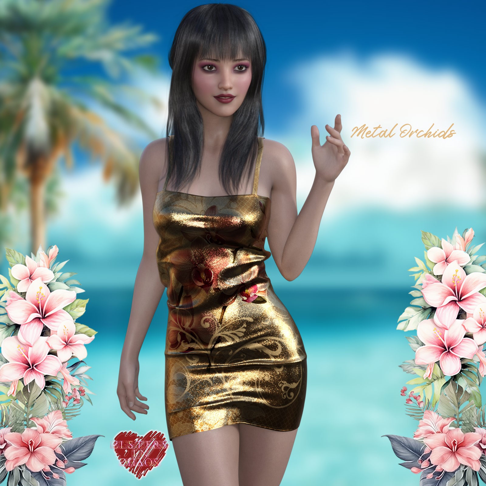 SIC Tropical for the Day Date Tank Dress for G8xF and G9 by N/A