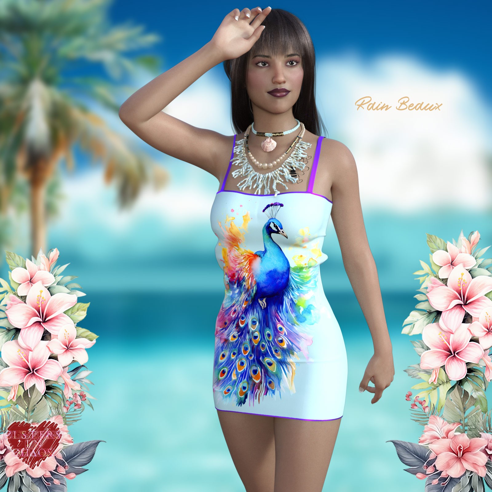 SIC Tropical for the Day Date Tank Dress for G8xF and G9 by N/A