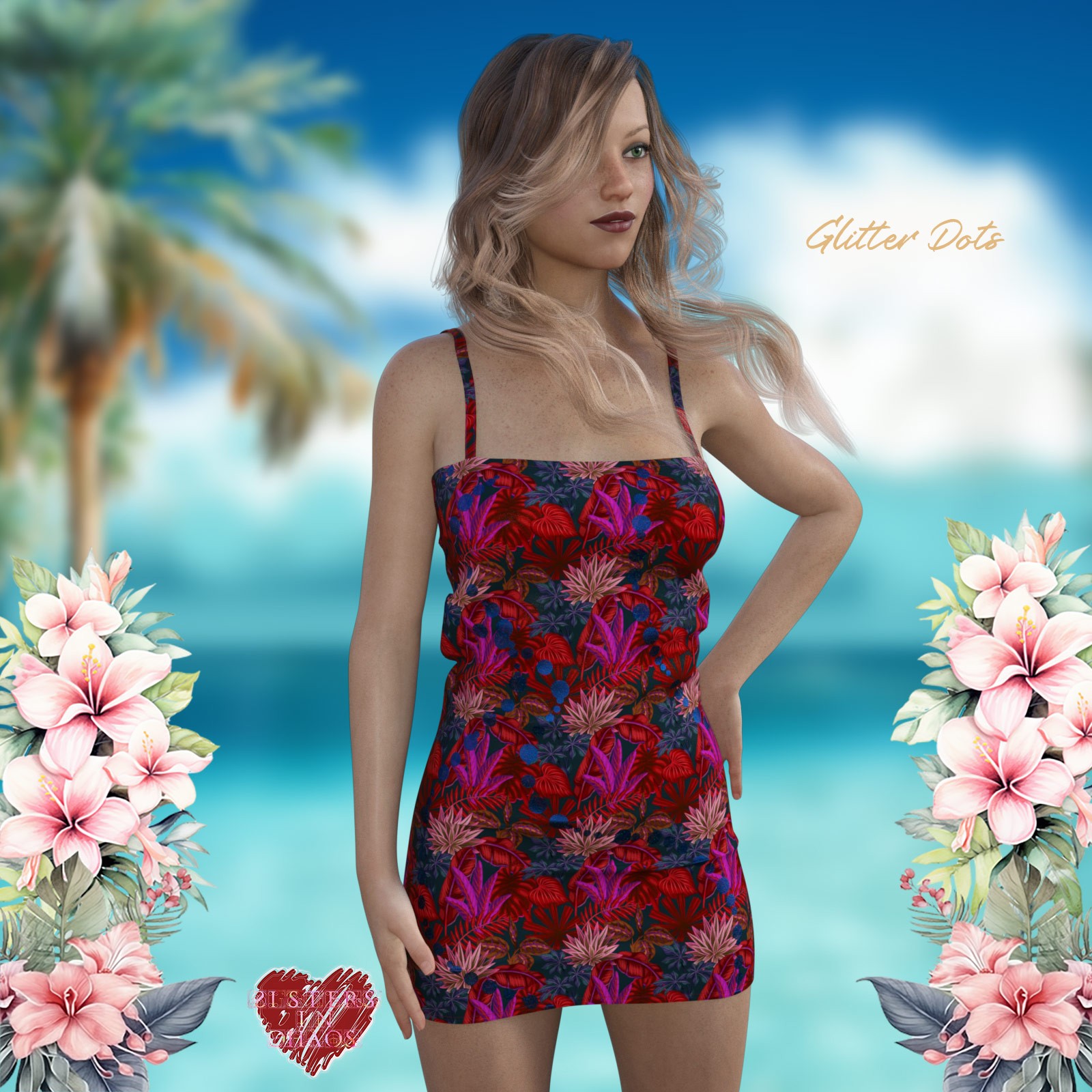 SIC Tropical for the Day Date Tank Dress for G8xF and G9 by N/A
