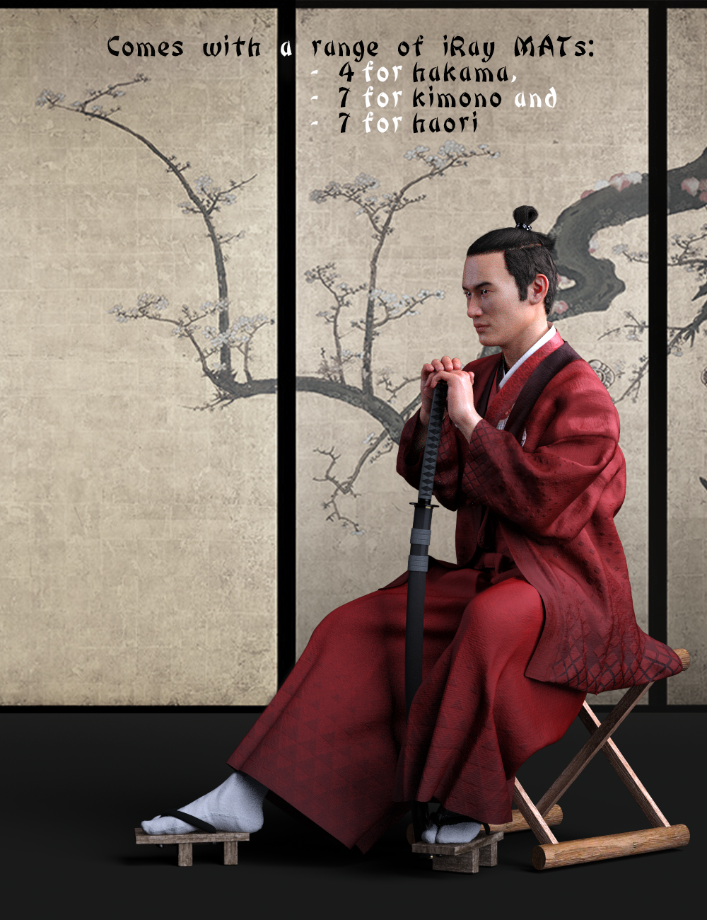 Hakama&Haori dForce Wardrobe Set for G8M and G9 by N/A