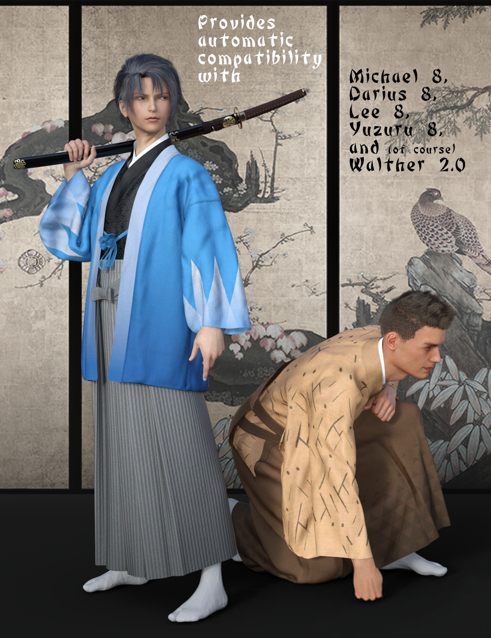Hakama&Haori dForce Wardrobe Set for G8M and G9 by N/A