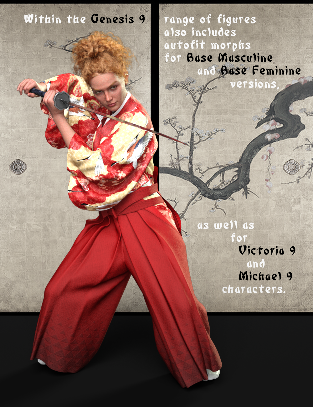 Hakama&Haori dForce Wardrobe Set for G8M and G9 by N/A