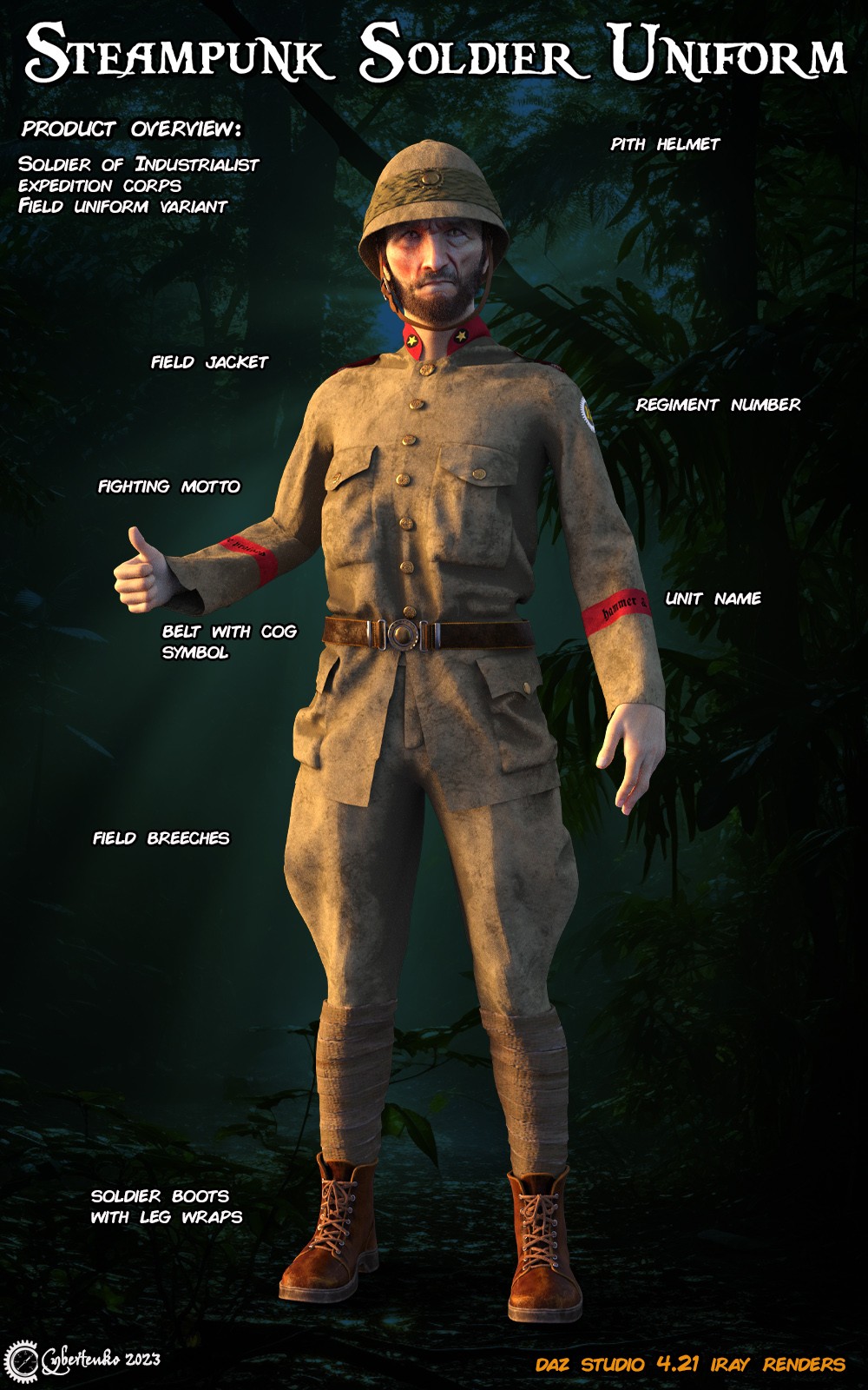 Steampunk Soldier Uniform for G8M by N/A