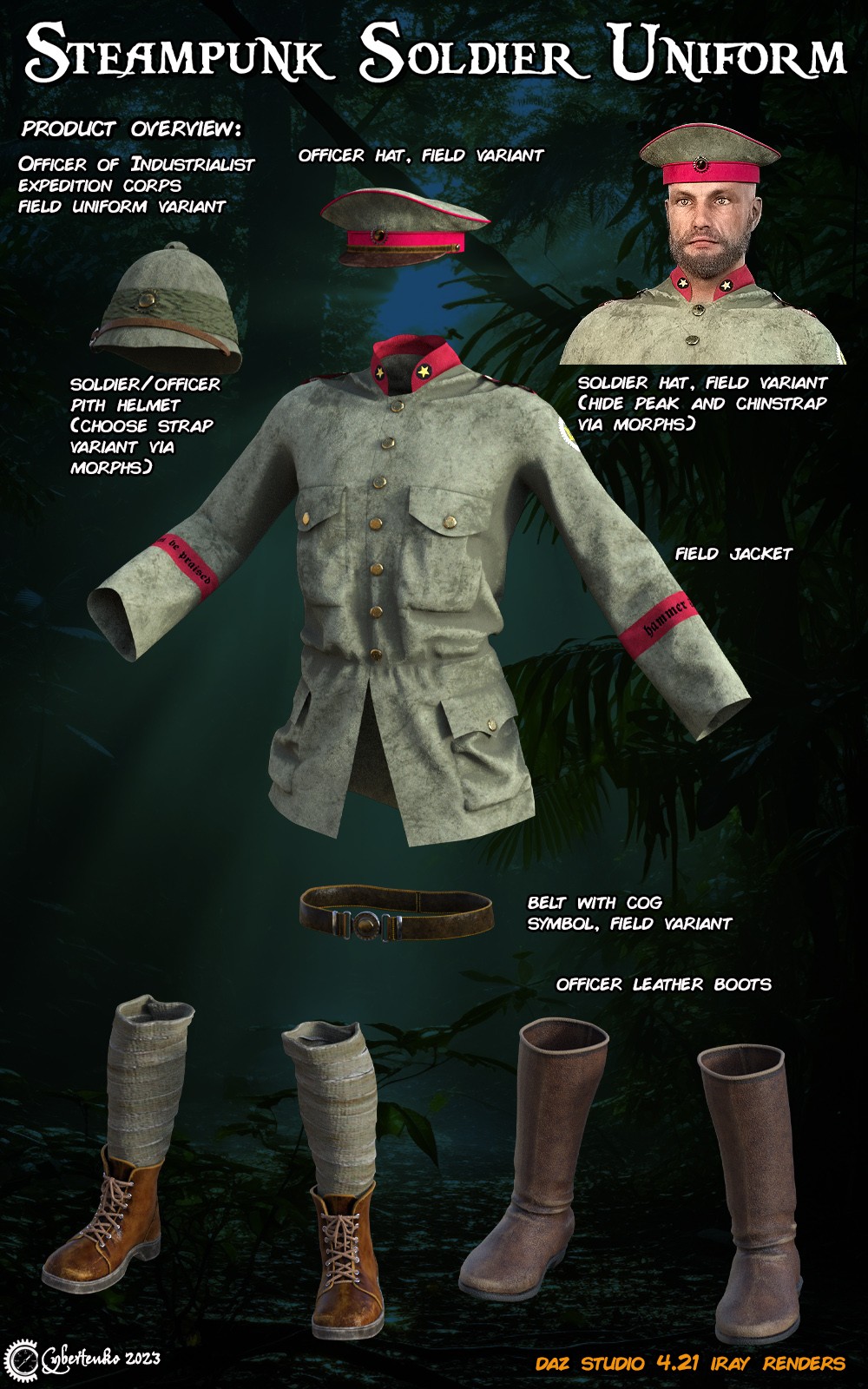 Steampunk Soldier Uniform for G8M by N/A