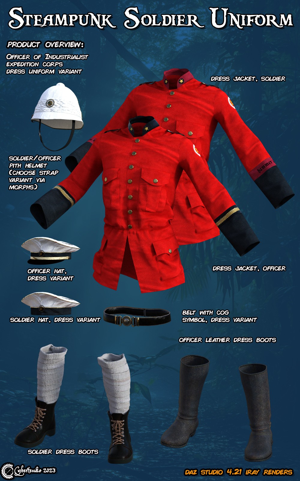 Steampunk Soldier Uniform for G8M by N/A