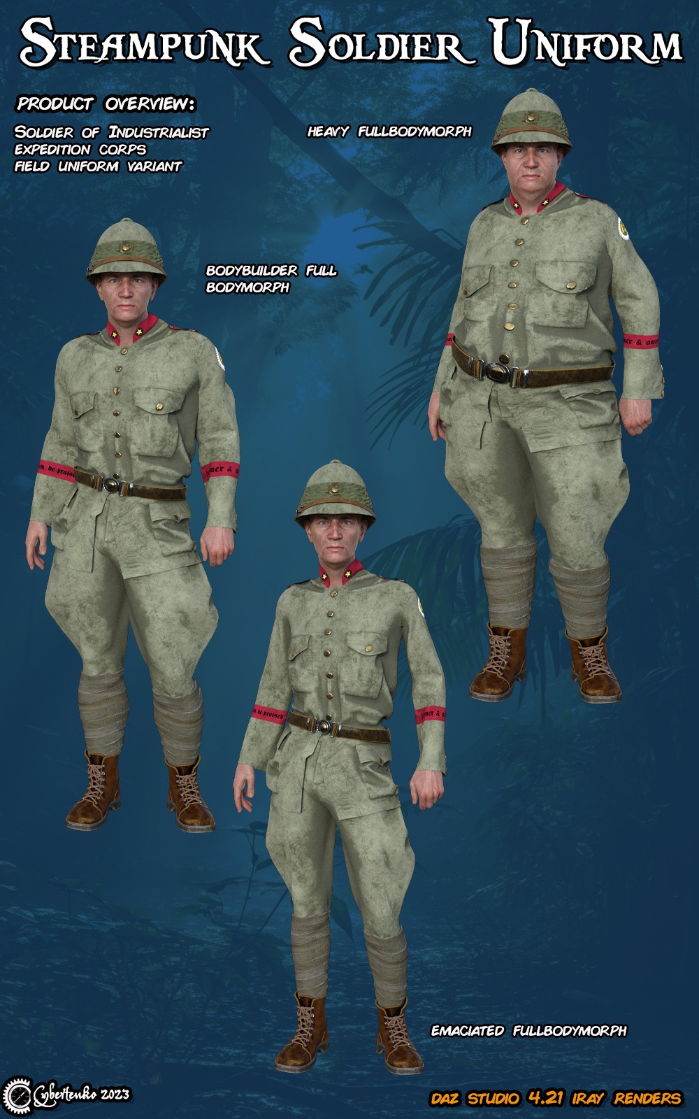 Steampunk Soldier Uniform for G8M by N/A