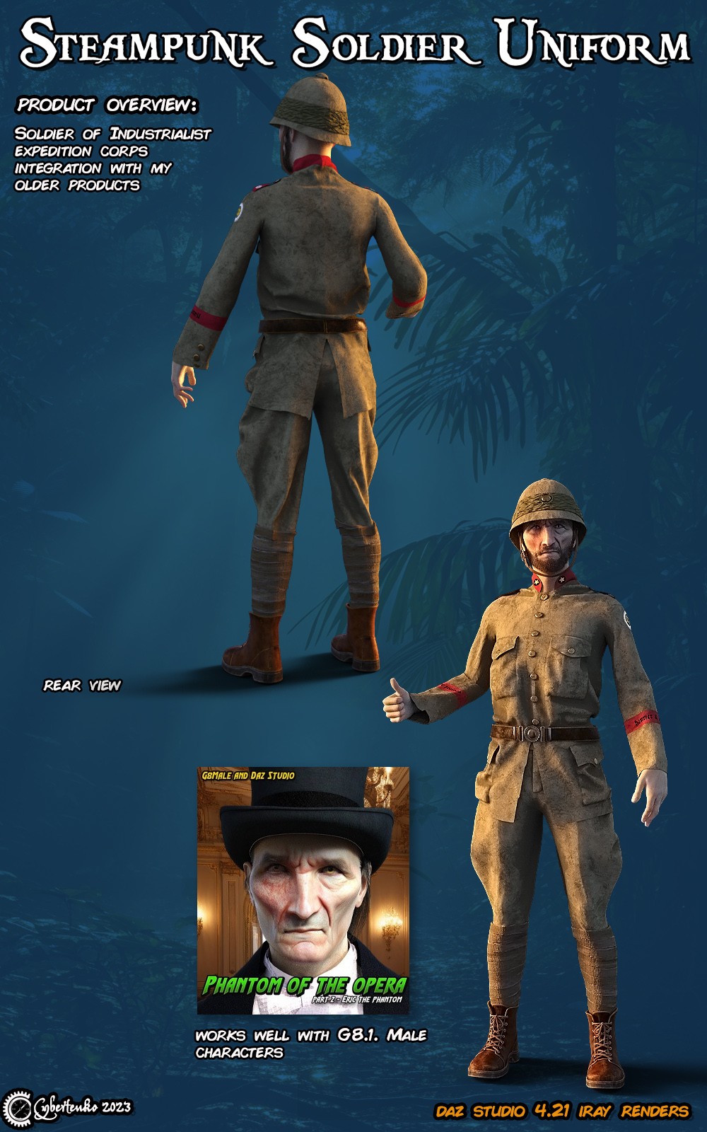 Steampunk Soldier Uniform for G8M by N/A