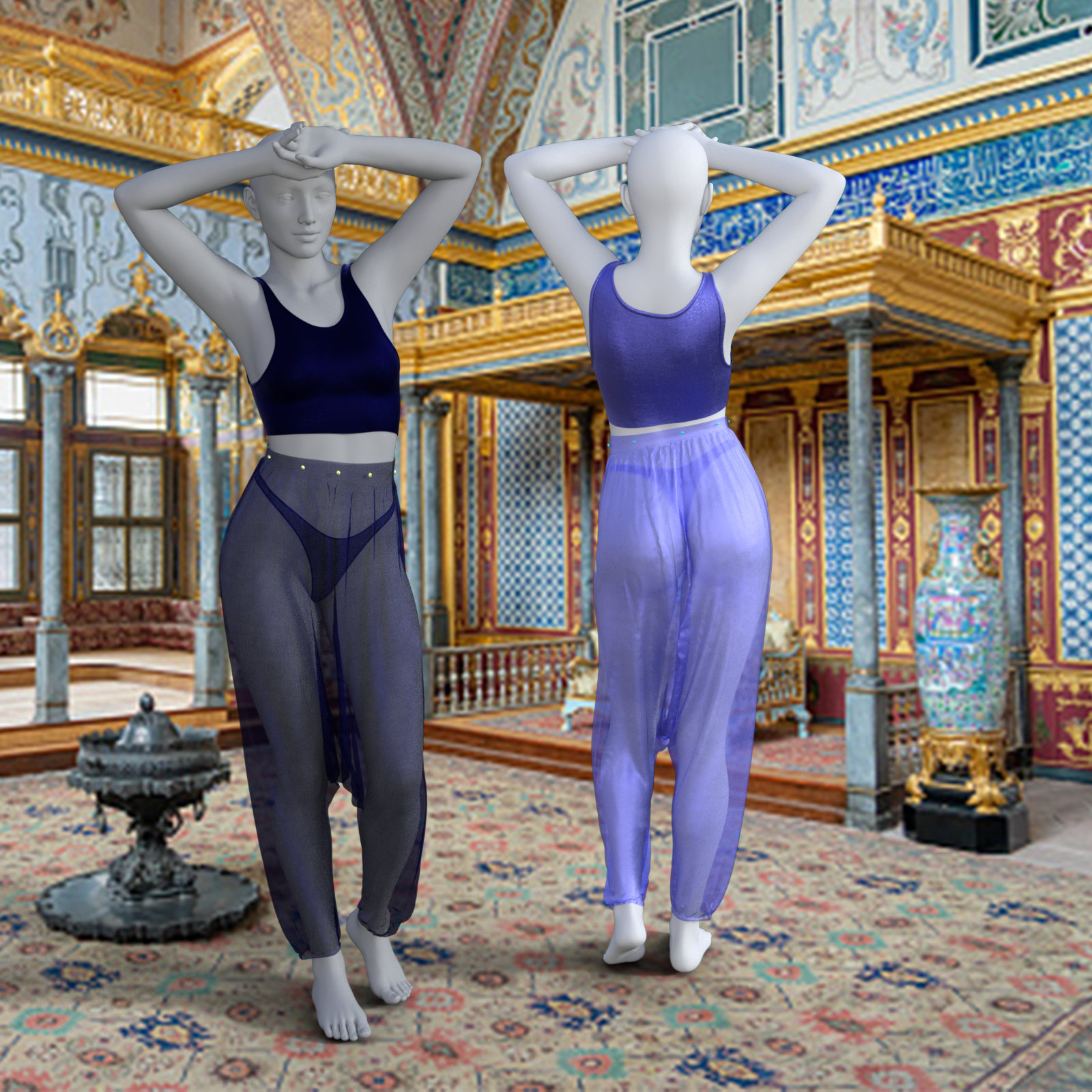 Summer Set for Genesis 8 and 8.1 Females with dForce Pants by N/A