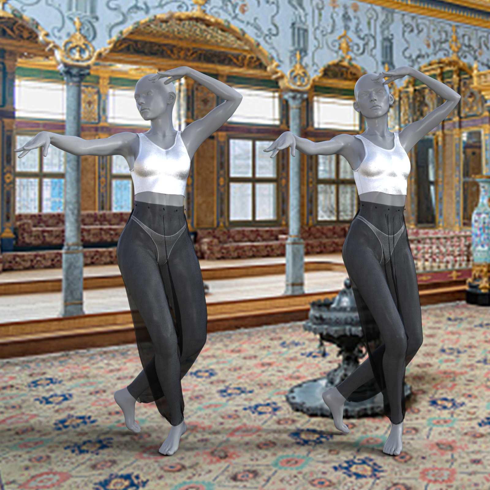 Summer Set for Genesis 8 and 8.1 Females with dForce Pants by N/A