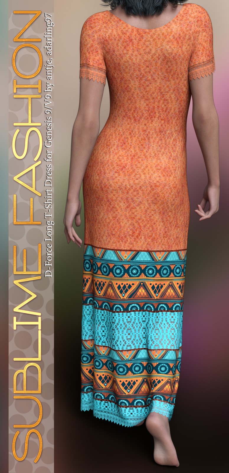 Sublime Fashion for D-Force Long T-Shirt Dress by N/A