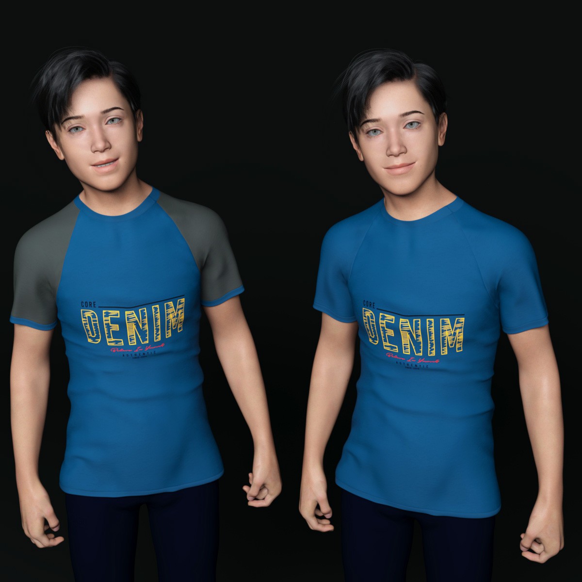 Urban Style Raglan T-Shirts for OOT G8M MEGA Wardrobe by N/A