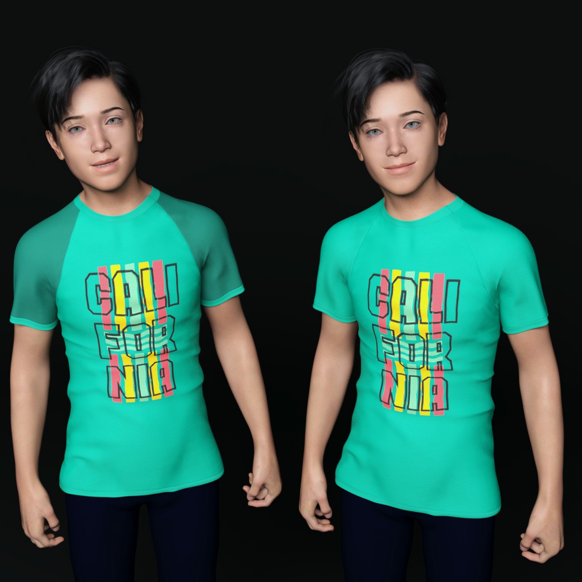 Urban Style Raglan T-Shirts for OOT G8M MEGA Wardrobe by N/A
