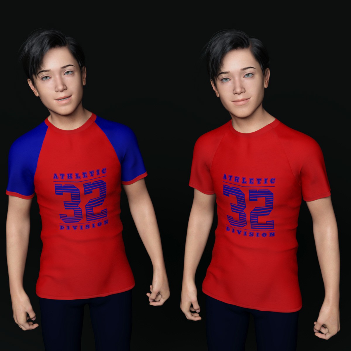Urban Style Raglan T-Shirts for OOT G8M MEGA Wardrobe by N/A