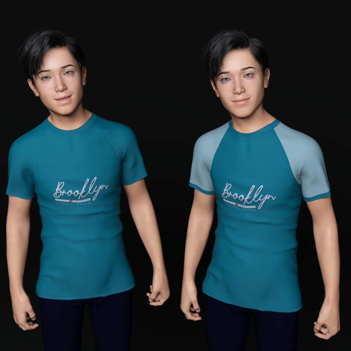 Urban Style Raglan T-Shirts for OOT G8M MEGA Wardrobe by N/A