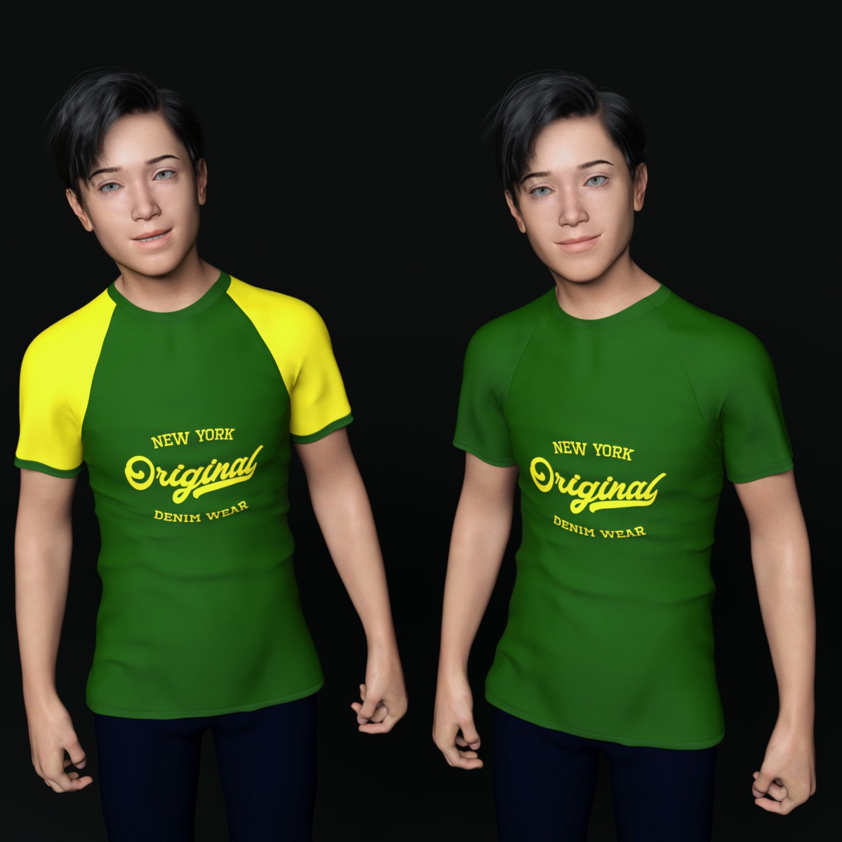 Urban Style Raglan T-Shirts for OOT G8M MEGA Wardrobe by N/A