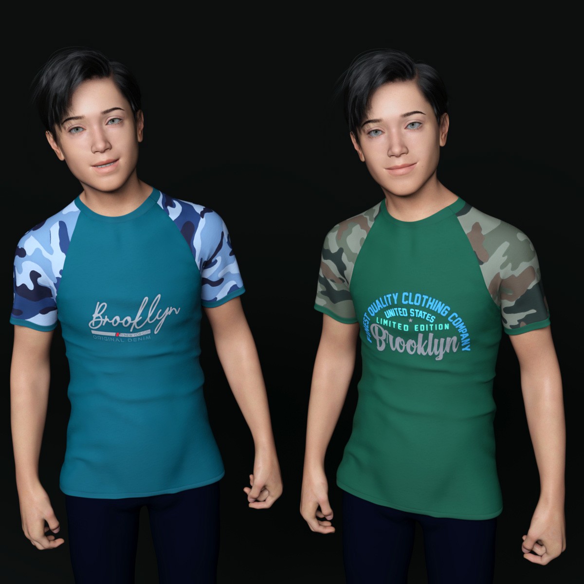 Urban Style Raglan T-Shirts for OOT G8M MEGA Wardrobe by N/A
