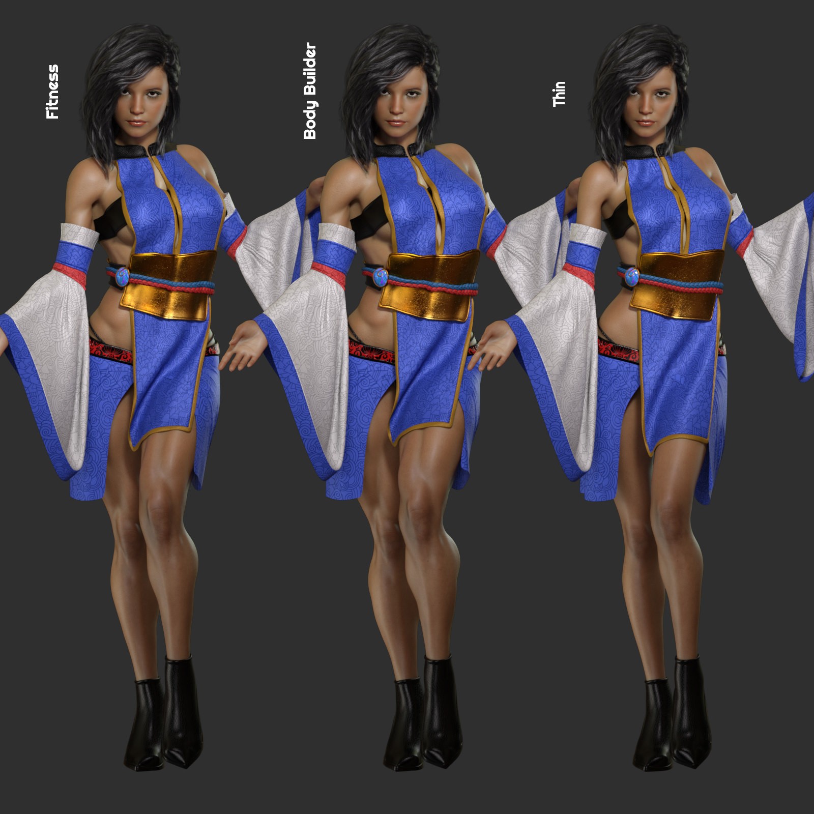 Exnem dForce Asian Dress for Genesis 8 Female by N/A
