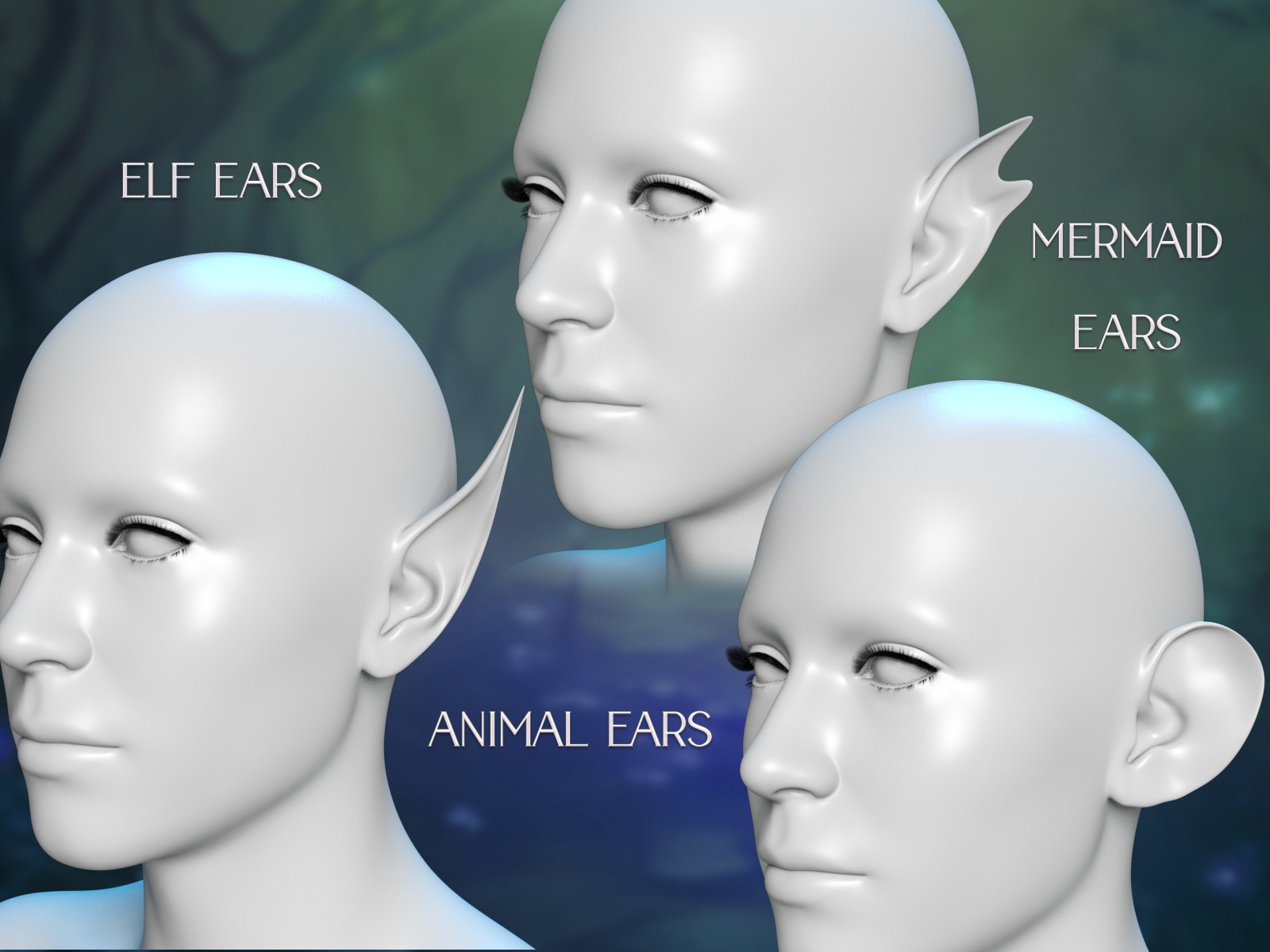 Twizted Fantasy Ears for Genesis 9 by N/A