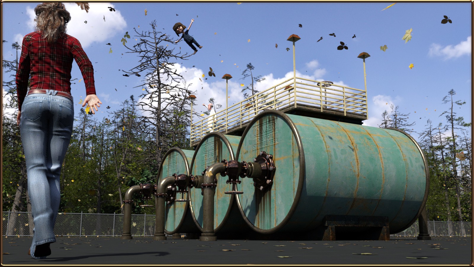 Industrial Warehouse Filter Tanks by N/A