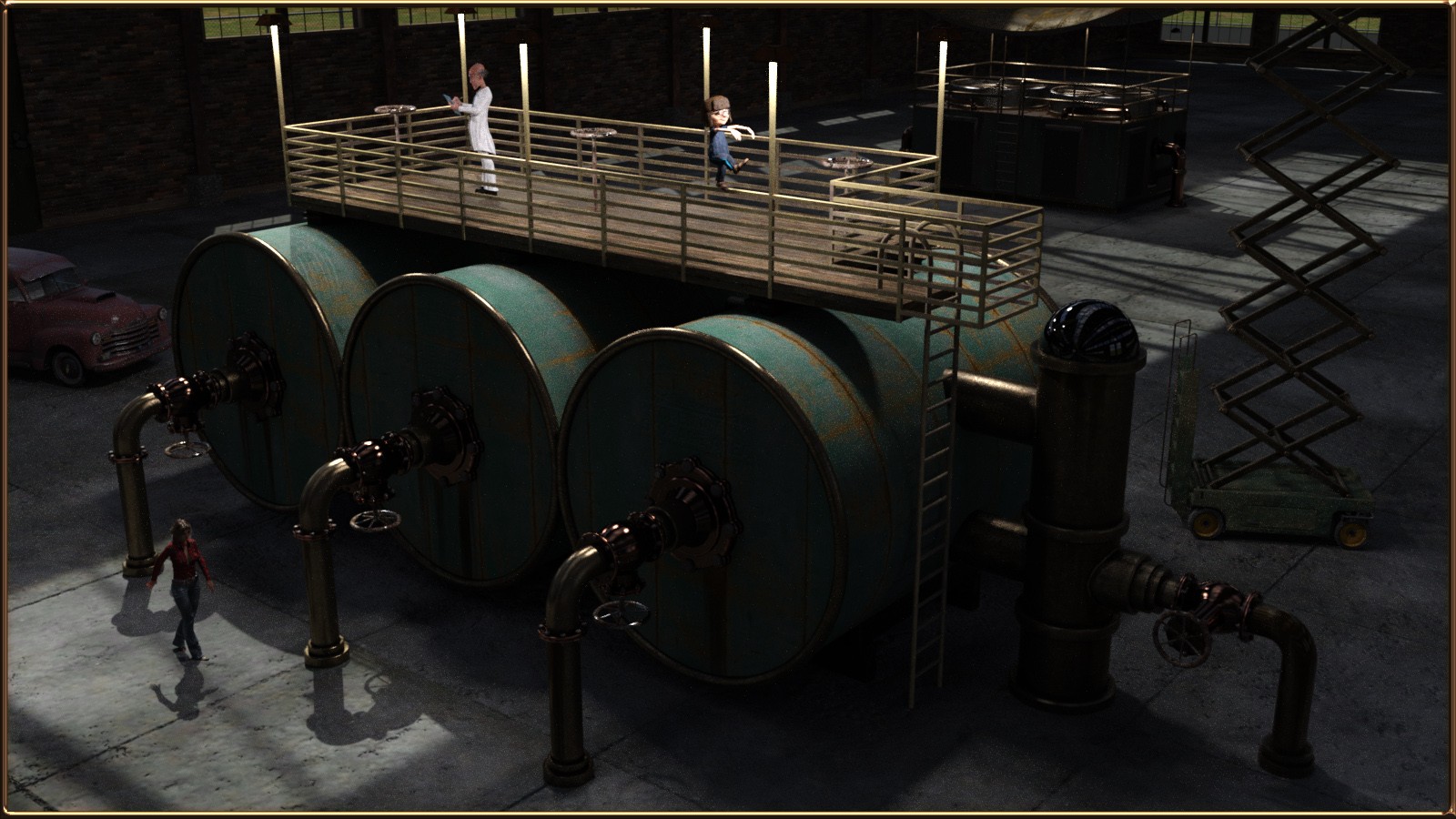 Industrial Warehouse Filter Tanks by N/A