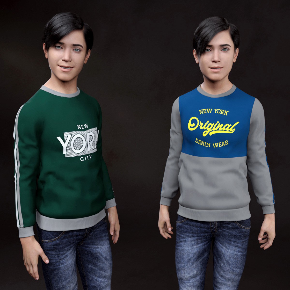 Urban Style Sweatshirts for G8M MEGA Wardrobe by N/A