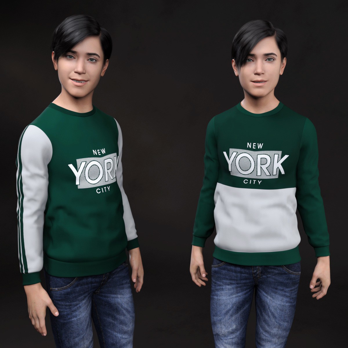 Urban Style Sweatshirts for G8M MEGA Wardrobe by N/A