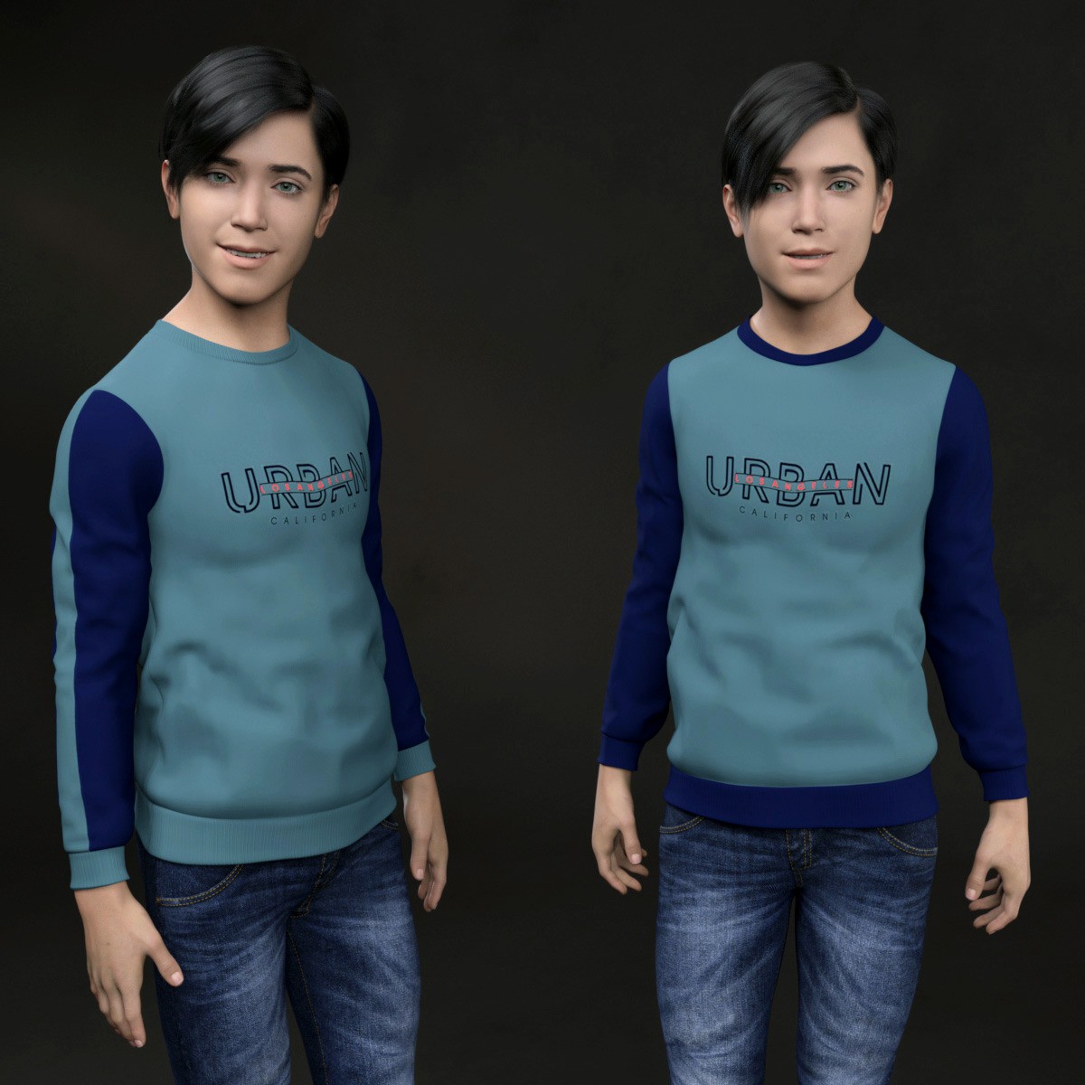 Urban Style Sweatshirts for G8M MEGA Wardrobe by N/A
