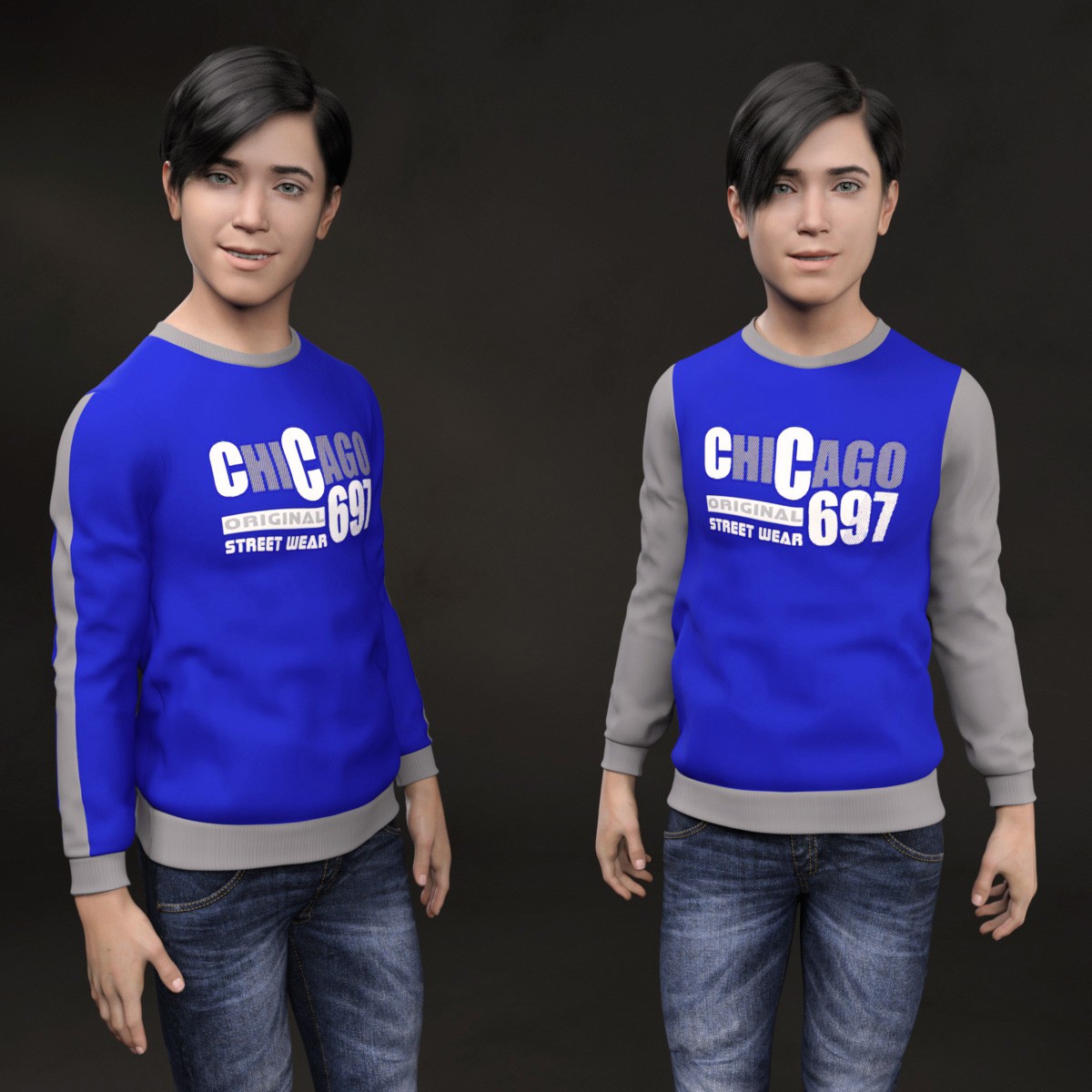 Urban Style Sweatshirts for G8M MEGA Wardrobe by N/A
