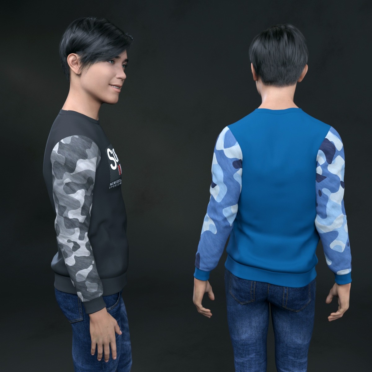 Urban Style Sweatshirts for G8M MEGA Wardrobe by N/A