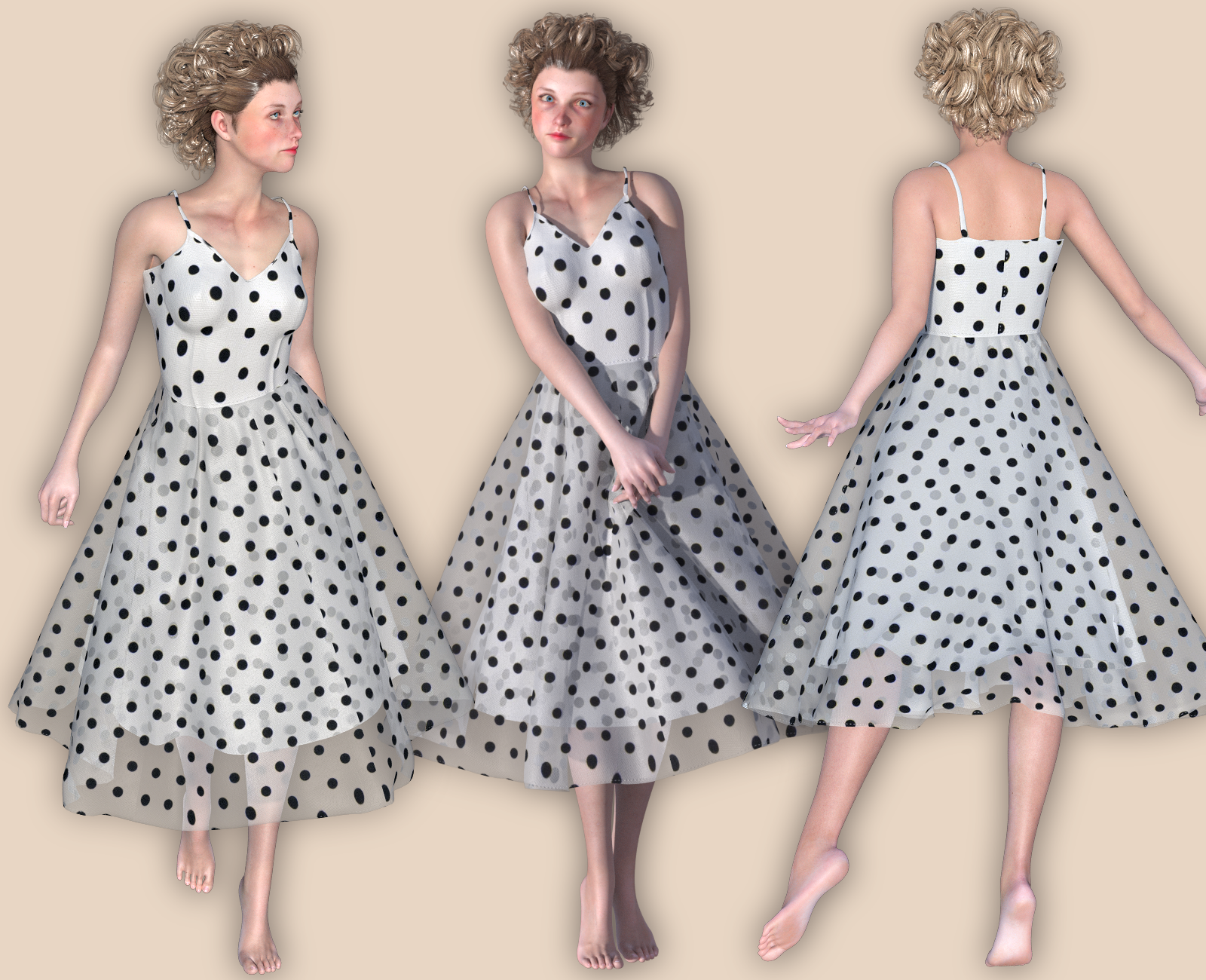 Vintage Dress for La Femme 1 and 2 by N/A