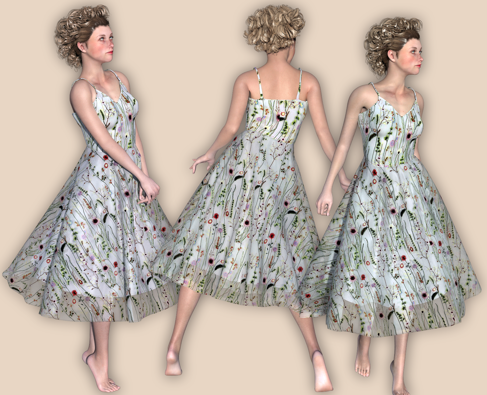 Vintage Dress for La Femme 1 and 2 by N/A