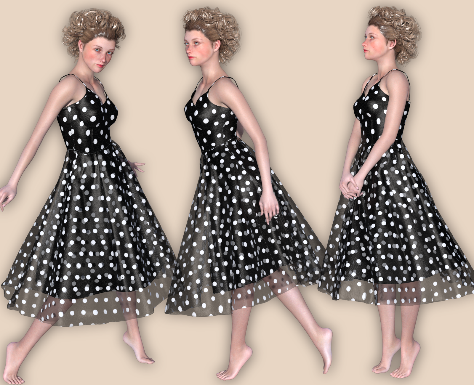 Vintage Dress for La Femme 1 and 2 by N/A