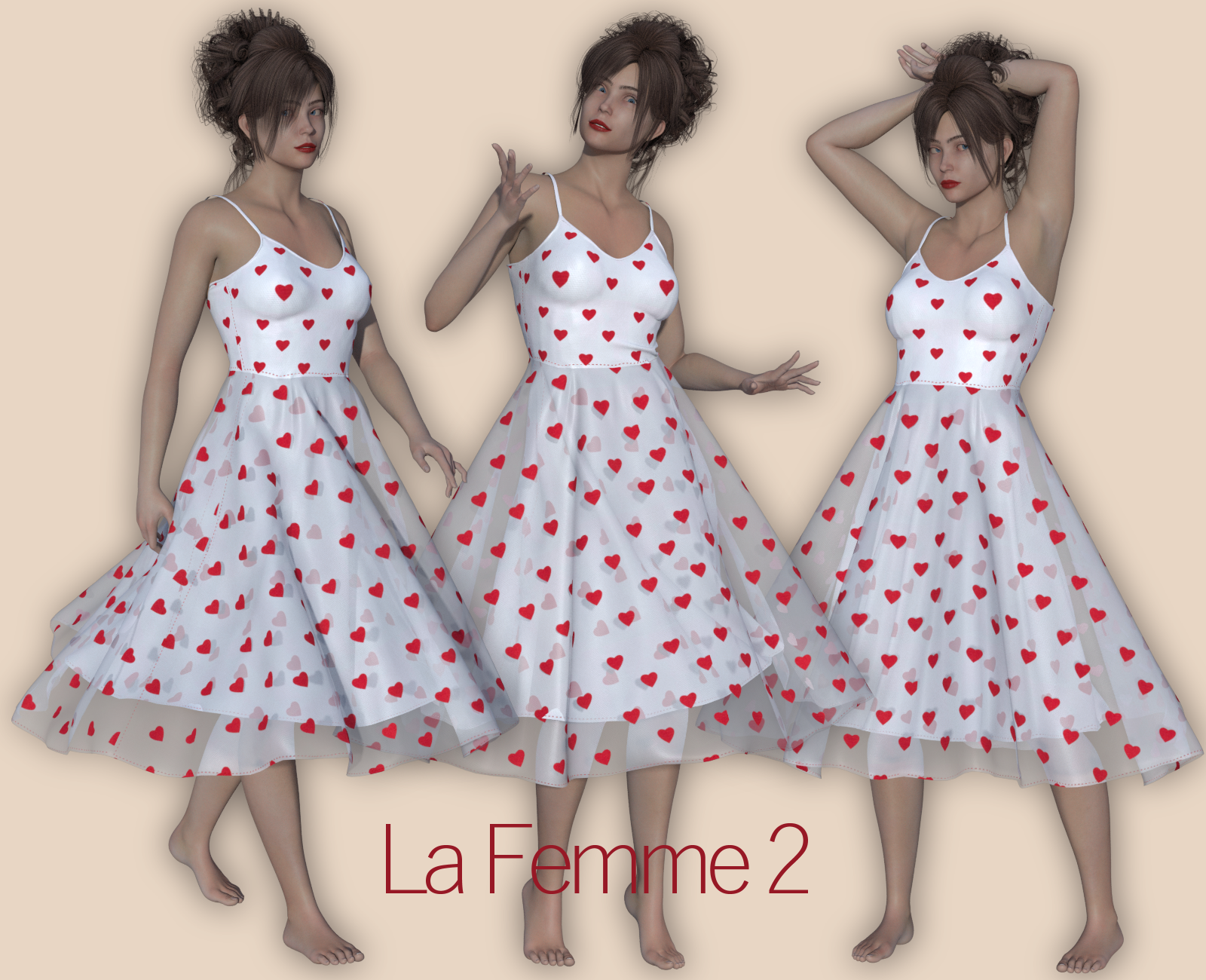 Vintage Dress for La Femme 1 and 2 by N/A