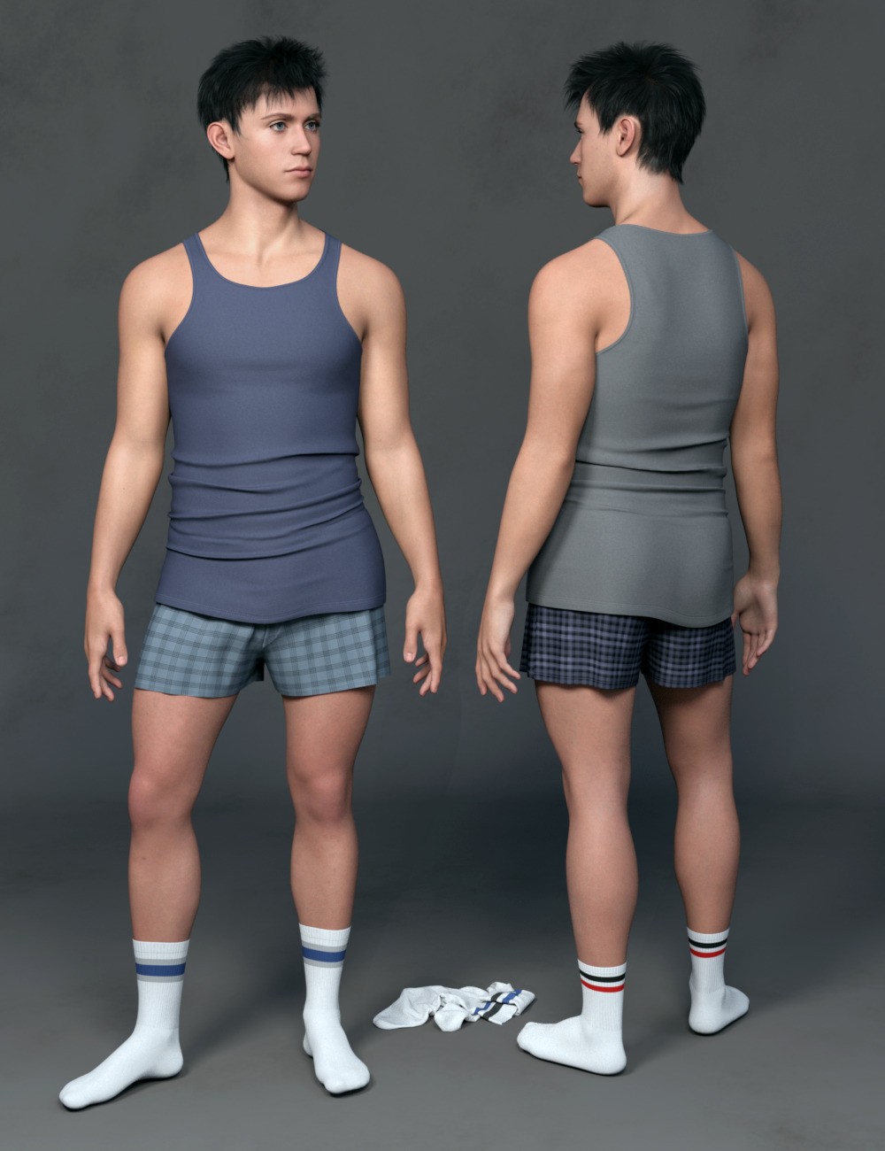 Urban Styles Socks Add On for dForce Intimates for Genesis 9 by N/A